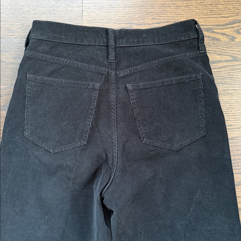 I Crew corduroy black wide leg pants, size 25. Like new - Picture 9 of 12